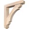 Ekena Millwork Olympic Arts and Crafts Smooth Bracket w/ Offset Brace, Douglas Fir, 5 1/2"W x 30"D x 30"H BKT0604X30X30OLY03SDF - alternate 1